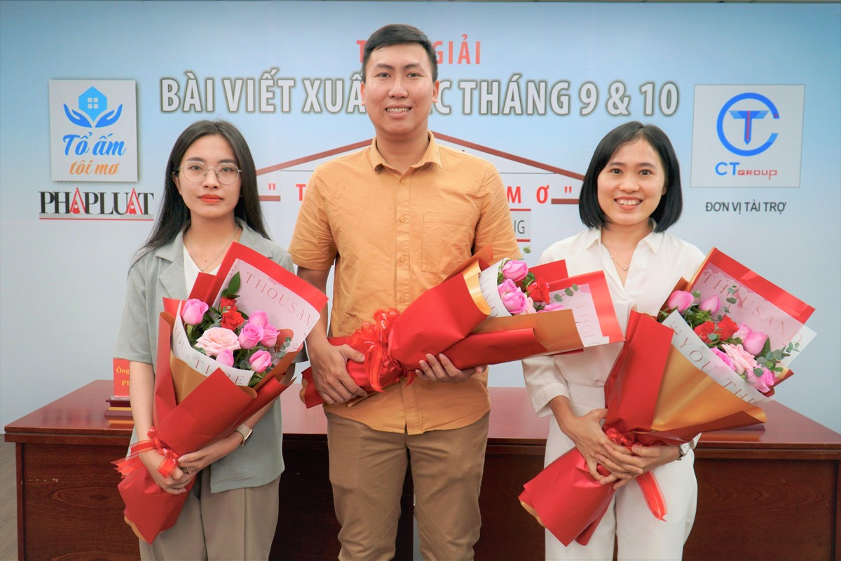 TRAO GIẢI BÀI VIẾT XUẤT SẮC NHẤT THÁNG 9 VÀ THÁNG 10 CUỘC THI 'TỔ ẤM TÔI MƠ'